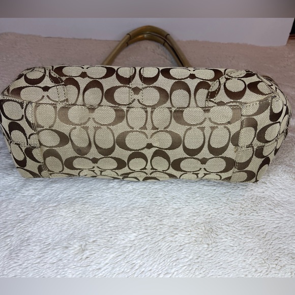Coach Bleecker Signature Tote Gold Khaki - Picture 5 of 15
